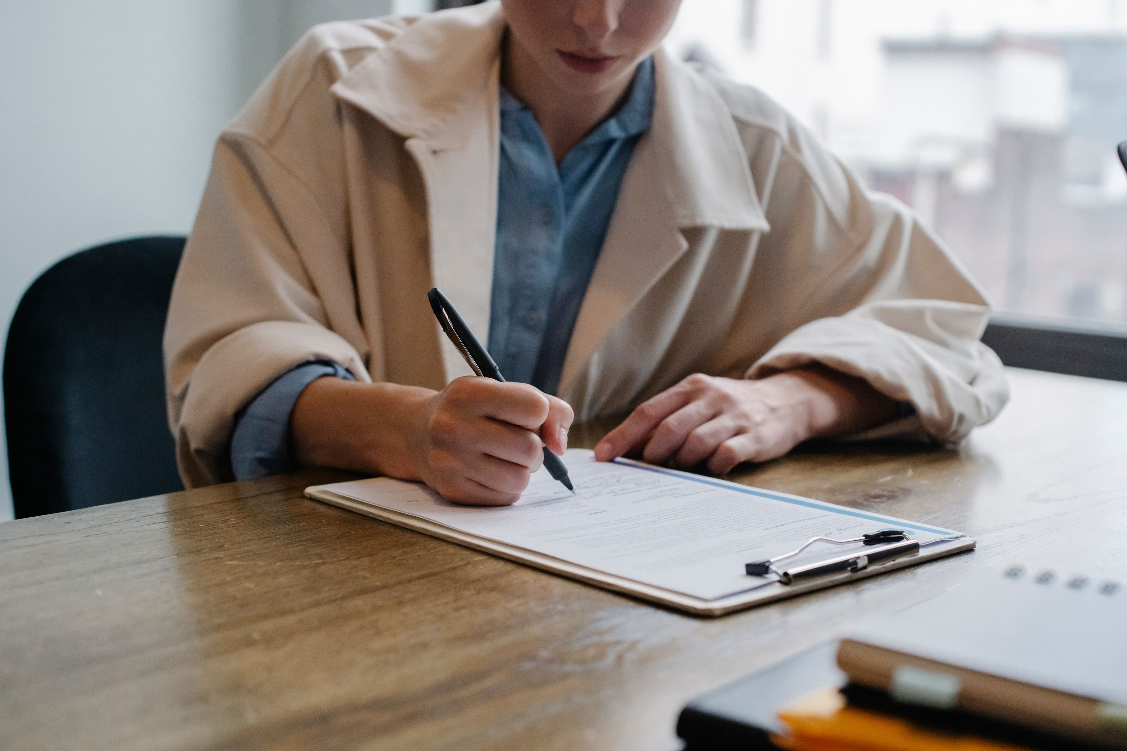Resume pages and documents on a desk